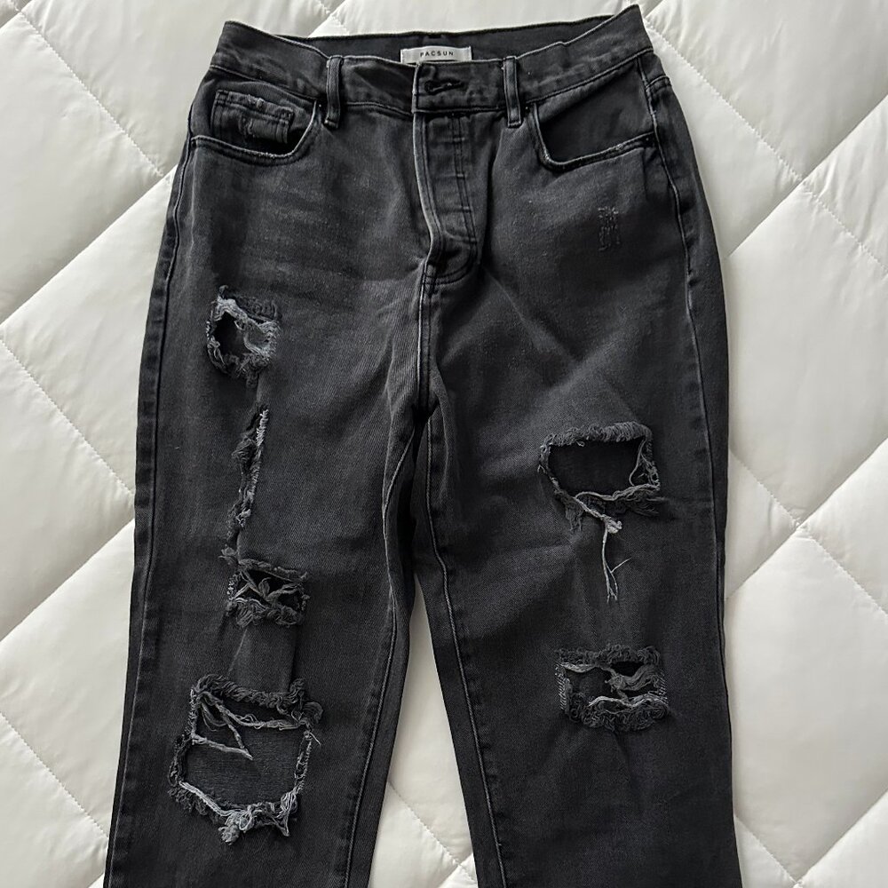 Pacsun Size 28 Women's Black Wash High Rise Straight Jeans